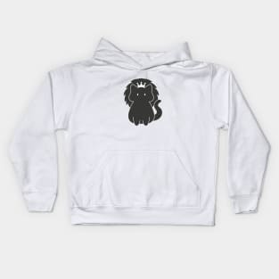 Leo Cat Zodiac Sign (Black and White) Kids Hoodie